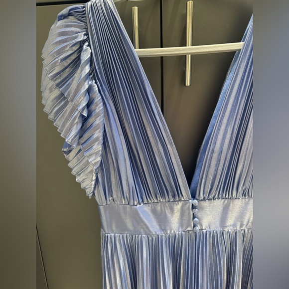 Alice + Olivia Niesha Midi Dress Palace Blue Size 6 - Picture 7 of 8